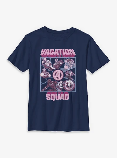 Marvel Avengers Vacation Squad Square Youth T-Shirt