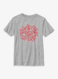 Marvel Avengers Vacation Squad Logo Icons Youth T-Shirt