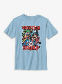 Marvel Avengers Vacation Squad Fighting Stance Youth T-Shirt