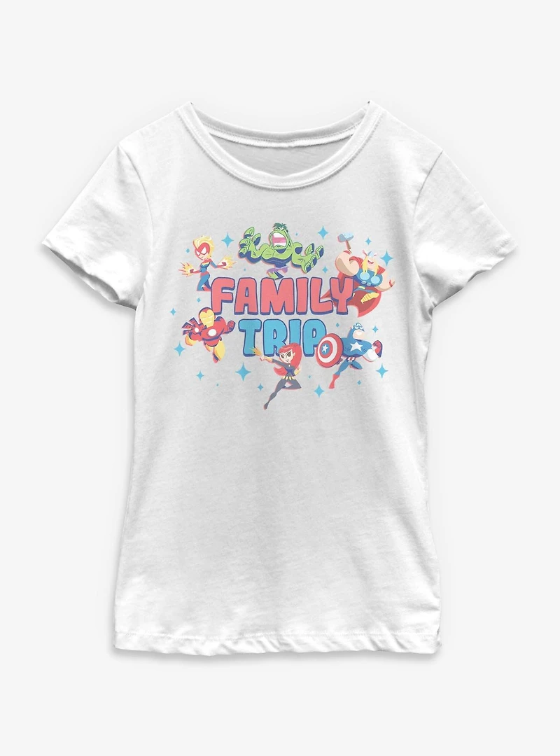 Marvel Avengers Family Trip Stars Youth Girls T-Shirt