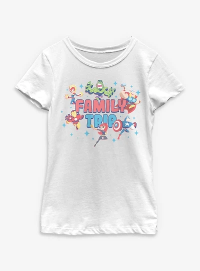 Marvel Avengers Family Trip Stars Youth Girls T-Shirt