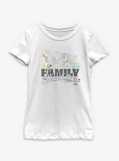 Disney Pixar Family Vacation Characters Youth Girls T-Shirt