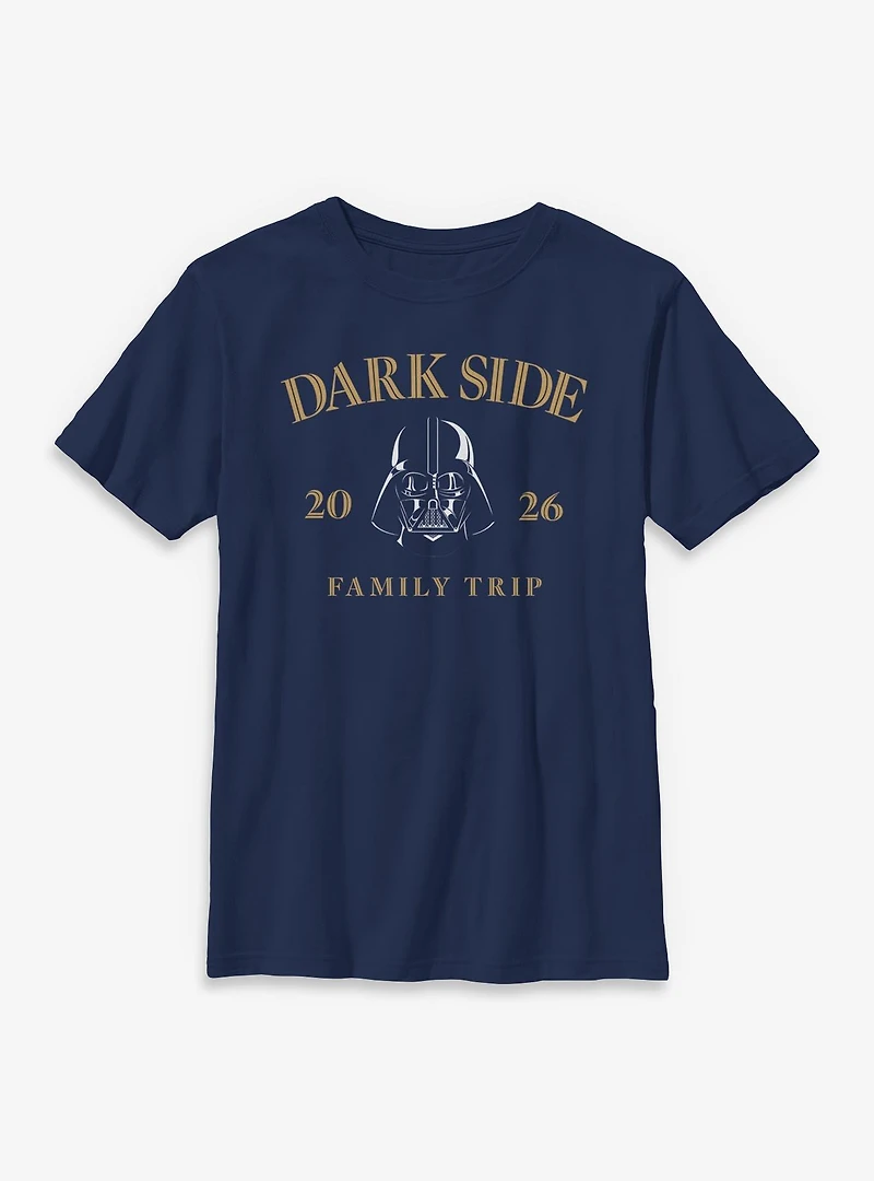 Star Wars Darth Vader Dark Side Family Trip 2026 Youth T-Shirt