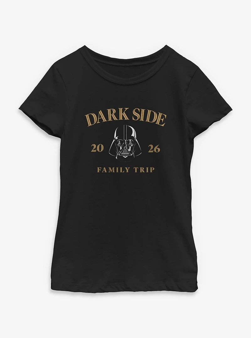 Star Wars Darth Vader Dark Side Family Trip 2026 Youth Girls T-Shirt