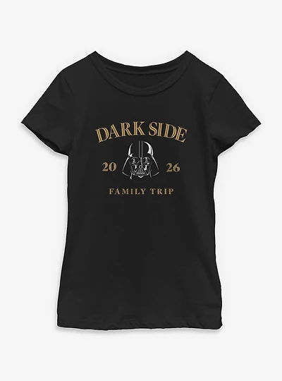 Star Wars Darth Vader Dark Side Family Trip 2026 Youth Girls T-Shirt