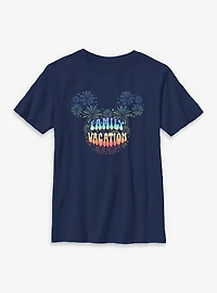 Disney Mickey Mouse Head Family Vaction Fireworks Youth T-Shirt