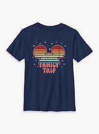 Disney Mickey Mouse Head Colorful Stars Family Trip Youth T-Shirt