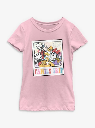 Disney Mickey Mouse & Friends Family Trip Polaroid Youth Girls T-Shirt