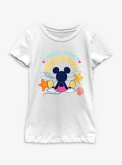 Disney Mickey Mouse Endless Summer Beach Gaze Youth Girls T-Shirt