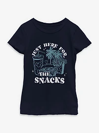 Disney Mickey Mouse Just Here For The Snacks Youth Girls T-Shirt