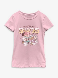 Disney Minnie Mouse & Daisy Duck Here For The Snacks Youth Girls T-Shirt