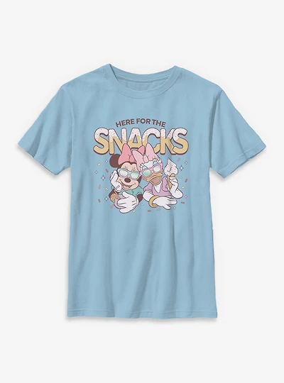 Disney Minnie Mouse & Daisy Duck Here For The Snacks Youth T-Shirt