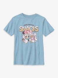 Disney Minnie Mouse & Daisy Duck Here For The Snacks Youth T-Shirt