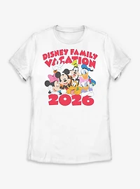 Disney Mickey Mouse & Friends Family Vacation 2026 Together Womens T-Shirt