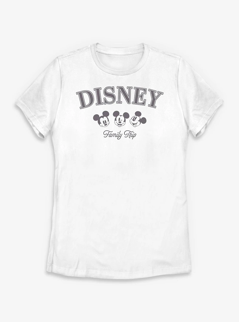 Disney Mickey Mouse Family Trip Heads Womens T-Shirt