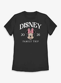 Disney Minnie Mouse Face Family Trip 2026 Womens T-Shirt
