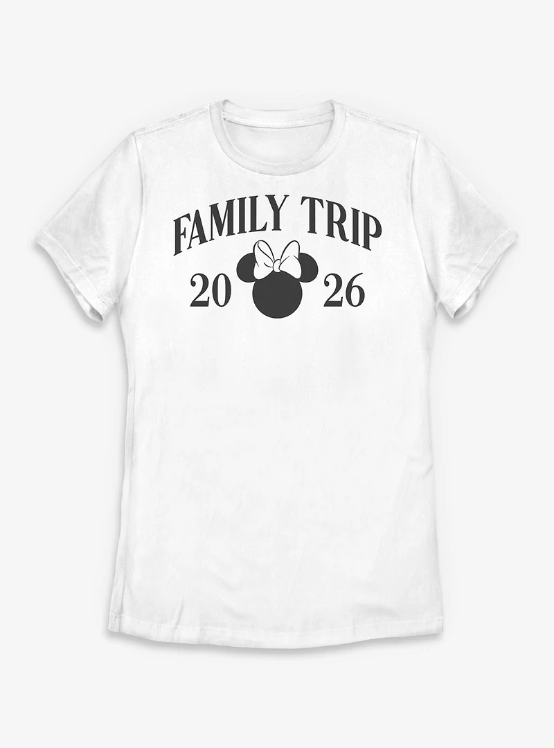 Disney Minnie Mouse Head Family Trip 2026 Womens T-Shirt
