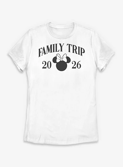 Disney Minnie Mouse Head Family Trip 2026 Womens T-Shirt