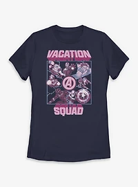 Marvel Avengers Vacation Squad Square Womens T-Shirt