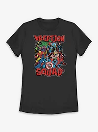 Marvel Avengers Vacation Squad Fighting Stance Womens T-Shirt