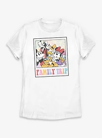 Disney Mickey Mouse & Friends Family Trip Polaroid Womens T-Shirt