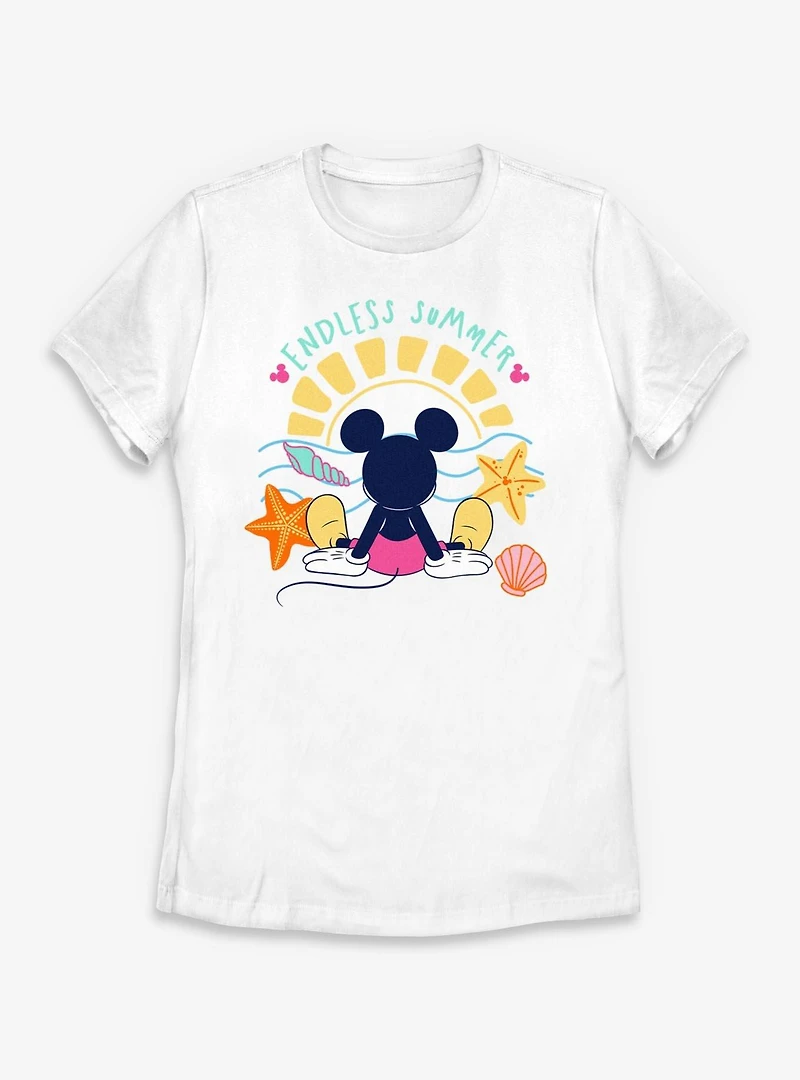 Disney Mickey Mouse Endless Summer Beach Gaze Womens T-Shirt