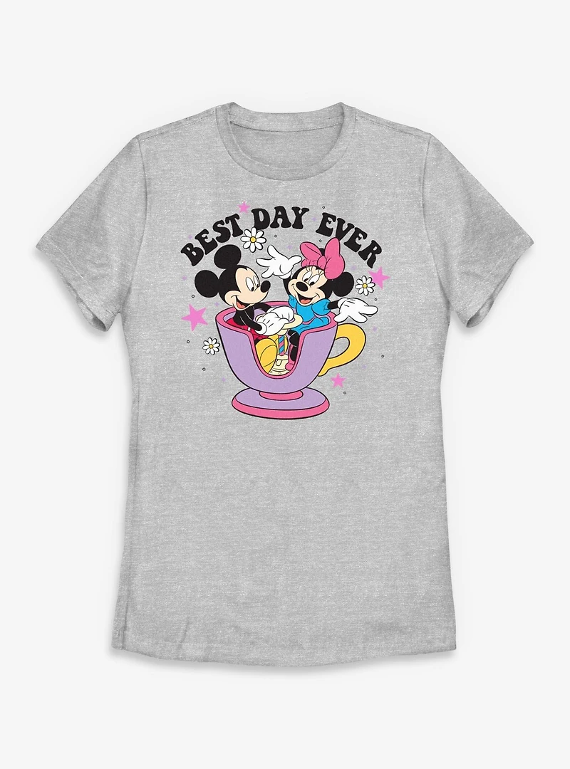 Disney Mickey Mouse & Minnie Best Day Ever Womens T-Shirt