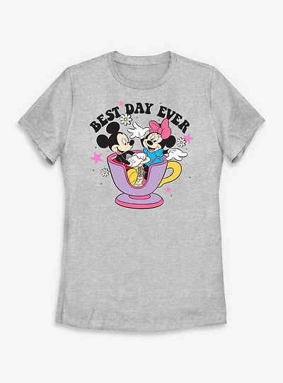 Disney Mickey Mouse & Minnie Best Day Ever Womens T-Shirt