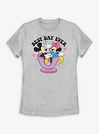 Disney Mickey Mouse & Minnie Best Day Ever Womens T-Shirt