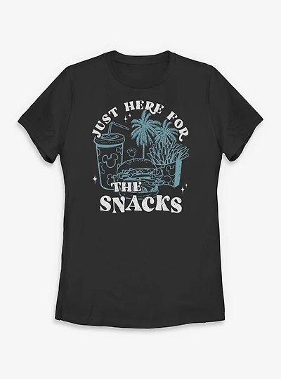 Disney Mickey Mouse Just Here For The Snacks Womens T-Shirt