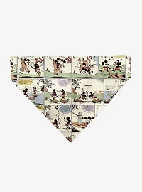 Disney Mickey and Minnie Mouse Vintage Comic Strip Scenes Slip On Collar Pet Bandana - Bandana Only