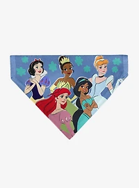 Disney Princesses Group Pose Flowers Slip On Collar Pet Bandana - Bandana Only
