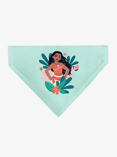 Disney Moana Standing Pose Plants Slip On Collar Pet Bandana - Bandana Only