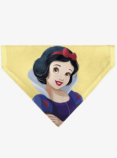 Disney Snow White Smiling Face Pose Slip On Collar Pet Bandana - Bandana Only