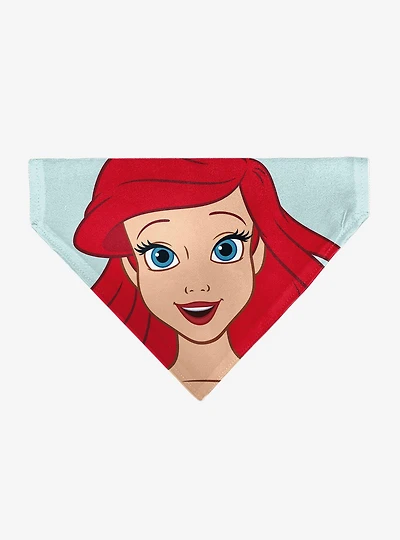 Disney The Little Mermaid Ariel Face Close Up Light Slip On Collar Pet Bandana - Bandana Only