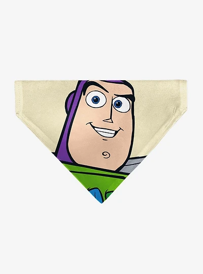 Disney Toy Story Buzz Lightyear Face Close Up Slip On Collar Pet Bandana - Bandana Only