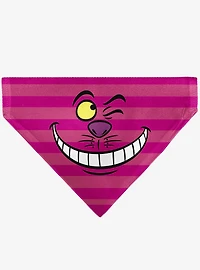 Disney Alice in Wonderland Cheshire Cat Winking Smile Slip On Collar Pet Bandana - Bandana Only