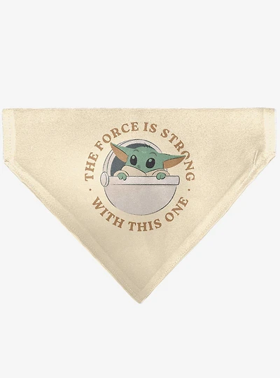 Star Wars The Mandalorian the Force is Strong Grogu Pod Pose Slip On Collar Pet Bandana - Bandana Only