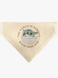 Star Wars The Mandalorian the Force is Strong Grogu Pod Pose Slip On Collar Pet Bandana - Bandana Only