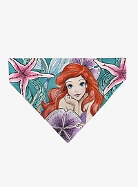 Disney The Little Mermaid Ariel Pose and Shells Sketch Slip On Collar Pet Bandana - Bandana Only