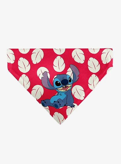 Disney Lilo and Stitch Dress Leaves with Stitch Sitting Pose Slip On Collar Pet Bandana - Bandana Only