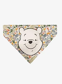 Disney Winnie the Pooh Smiling Face Foliage Collage Slip On Collar Pet Bandana - Bandana Only