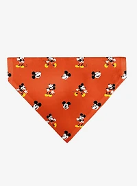 Disney Mickey Mouse Poses and Expressions Scattered Slip On Collar Pet Bandana - Bandana Only