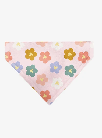 Disney Mickey Mouse Ears Flower Icon Scattered Slip On Collar Pet Bandana - Bandana Only