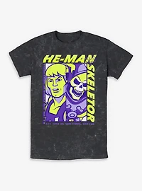 Masters Of The Universe He-Man & Skeletor Split Mineral Wash T-Shirt