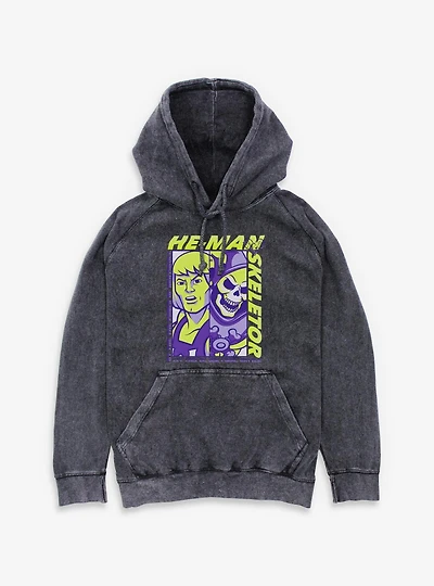 Masters Of The Universe He-Man & Skeletor Split Mineral Wash Hoodie