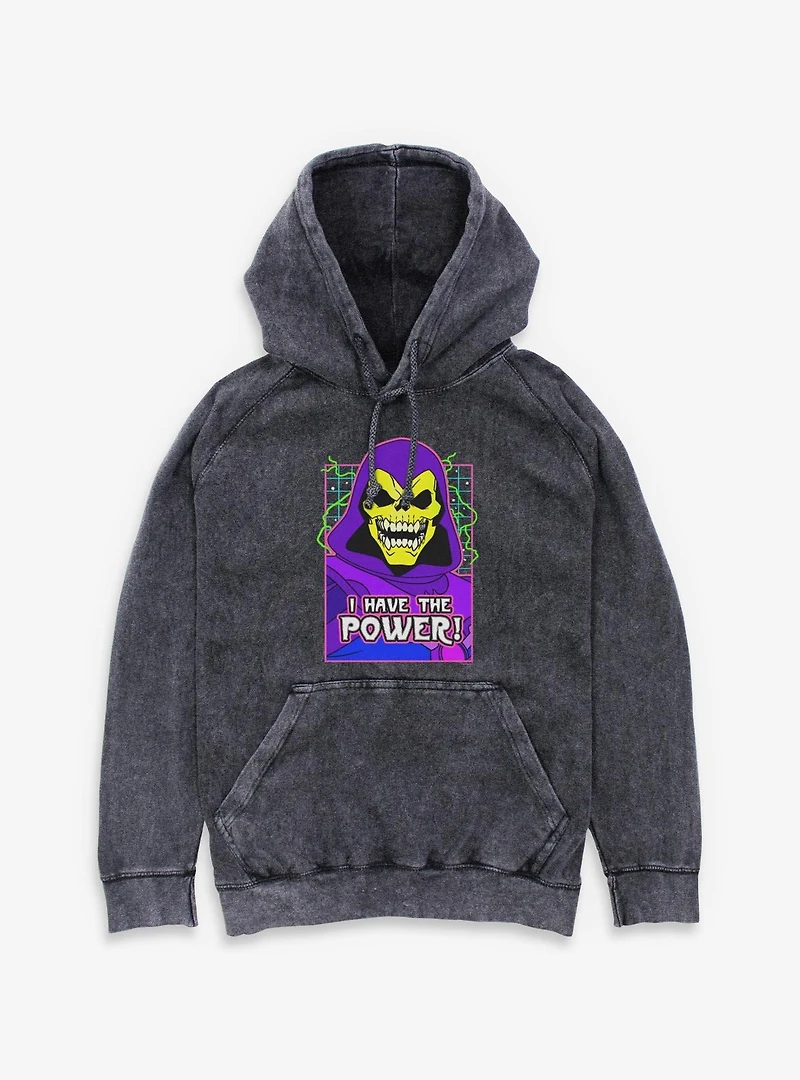 Masters Of The Universe Skeletor Grid Mineral Wash Hoodie