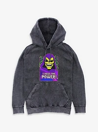 Masters Of The Universe Skeletor Grid Mineral Wash Hoodie