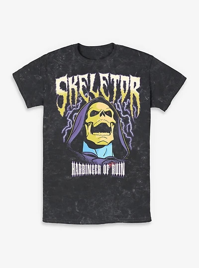 Masters Of The Universe Skeletor Lightning Mineral Wash T-Shirt