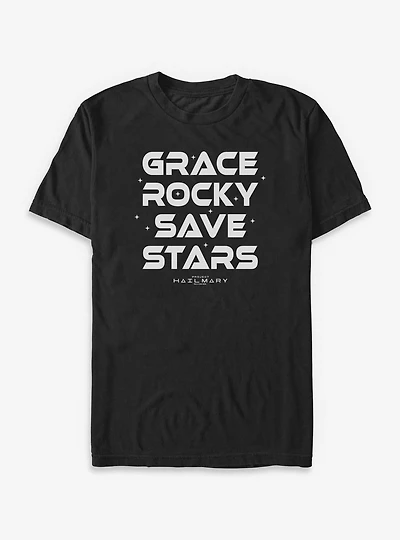 Project Hail Mary Grace Rocky Save Stars Big & Tall T-Shirt